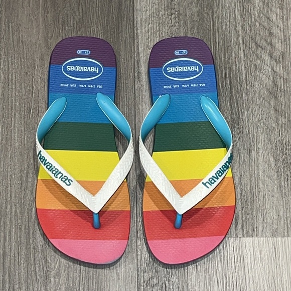 Havianas Top Pride Sole Flip Flops, size 7/8W, 6/7M - Picture 3 of 6